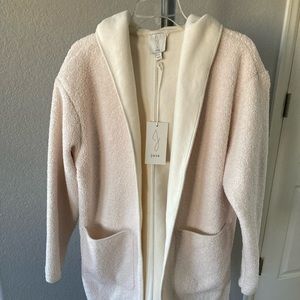 Joie Women’s Boucle Cardigan / Teddy Jacket with hood and pockets